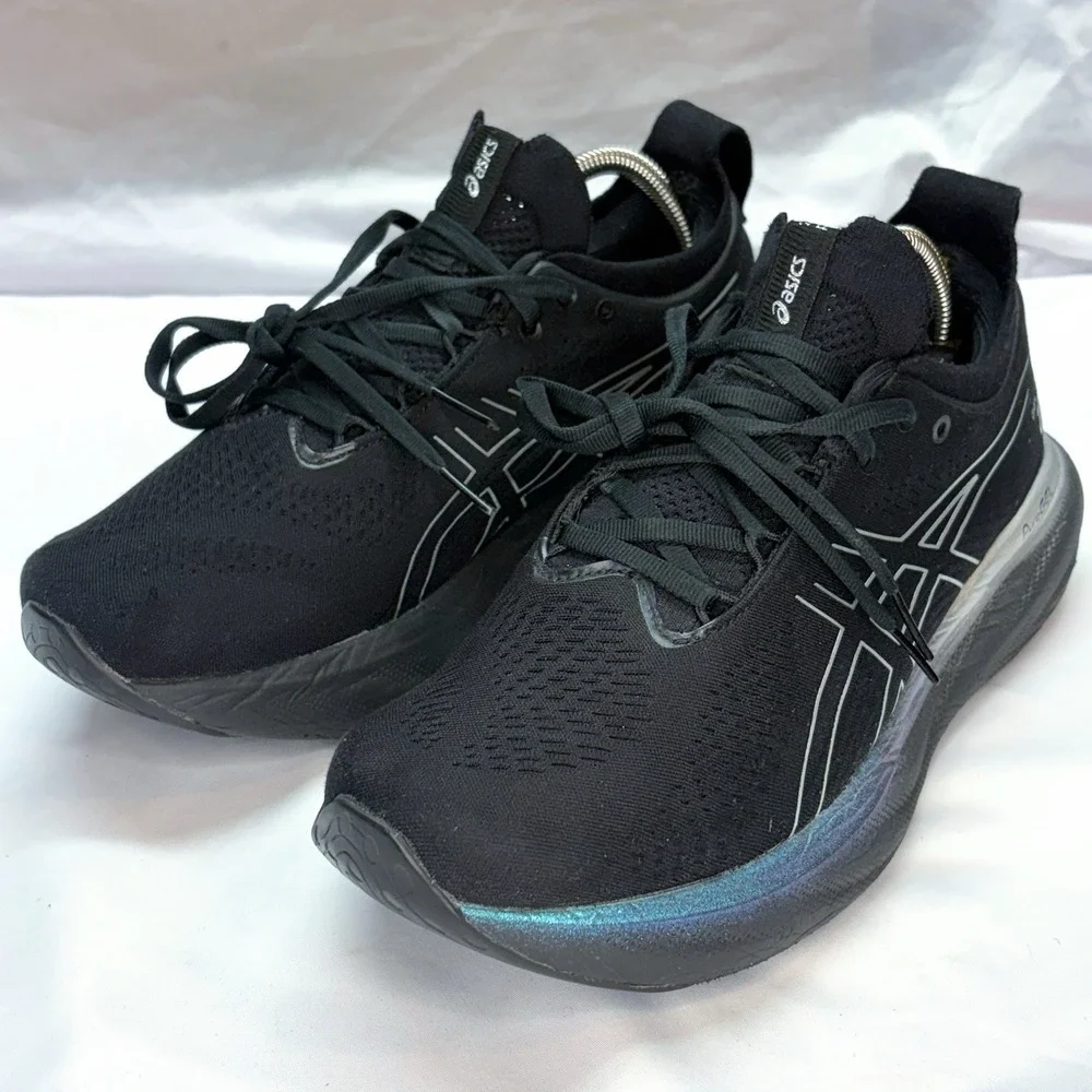 Asics‎ Gel Nimbus 25 Running Shoes Womens 10.5 Black Athletic Sneakers 1012B435